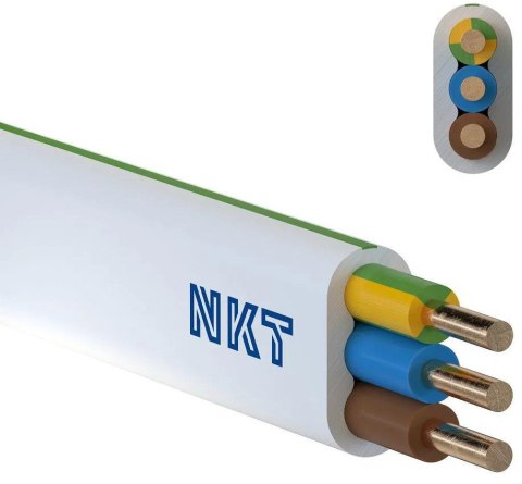 Przewód NKT instal PLUS YDYp 3x2,5 żo 450/750V 100m Przewód NKT instal PLUS YDYp 3x2,5 żo 450/750V 100m