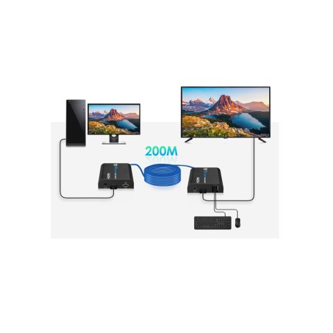 EXTENDER HDMI+USB-EX-120-4K-PRO