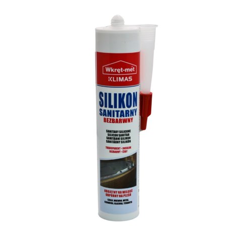 SILIKON SANITARNY SSA-310-BB KARTUSZ 310 ml BEZBARWNY WKRĘT-MET KLIMAS