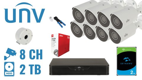 ZESTAW DO MONITORINGU UNV-NVR08-8IPCB2 8 KAMER + REJESTRATOR UNIVIEW ZESTAW DO MONITORINGU UNV-NVR08-8IPCB2 8 KAMER + REJESTRATOR UNIVIEW