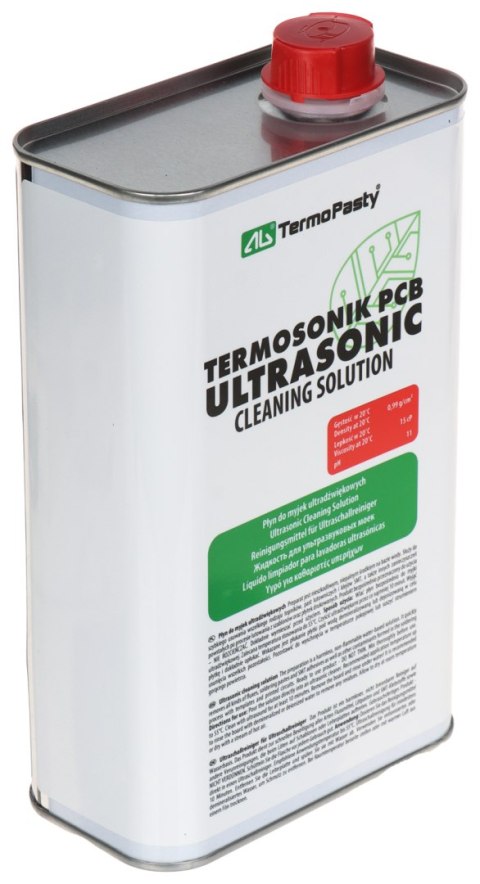 PŁYN DO MYJEK ULTRADŹWIĘKOWYCH TERMOSONIK-PCB/1000 KANISTER METALOWY 1000 ml AG TERMOPASTY PŁYN DO MYJEK ULTRADŹWIĘKOWYCH TERMOSONIK-PCB/1000 KANISTER METALOWY 1000 ml AG TERMOPASTY