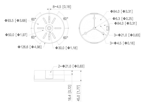 UCHWYT KAMERY PFA1320R DAHUA UCHWYT KAMERY PFA1320R DAHUA