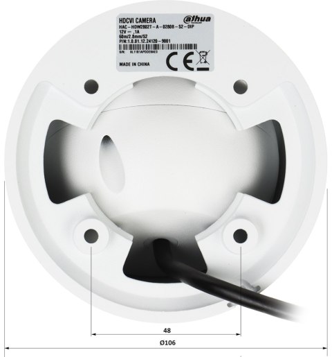 KAMERA AHD, HD-CVI, HD-TVI, PAL HAC-HDW2802T-A-0280B-S2-DIP - 8.3 Mpx, 4K UHD 2.8 mm DAHUA KAMERA AHD, HD-CVI, HD-TVI, PAL HAC-HDW2802T-A-0280B-S2-DIP - 8.3 Mpx, 4K UHD 2.8 mm DAHUA
