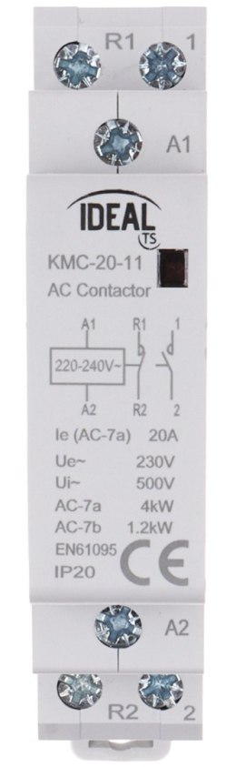 STYCZNIK MODUŁOWY KMC-20-11 20 A 230 V AC IDEAL