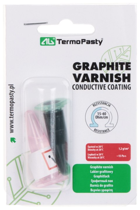 LAKIER GRAFITOWY PRZEWODZĄCY GRAPHITE-VARNISH 2 X FIOLKA 1.5 ml AG TERMOPASTY LAKIER GRAFITOWY PRZEWODZĄCY GRAPHITE-VARNISH 2 X FIOLKA 1.5 ml AG TERMOPASTY