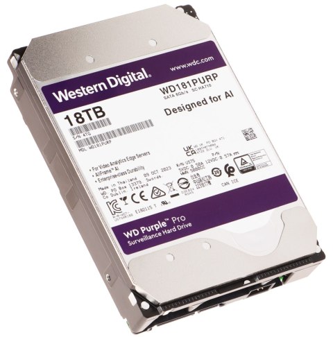 DYSK DO REJESTRATORA HDD-WD181PURP 18TB 24/7 WESTERN DIGITAL DYSK DO REJESTRATORA HDD-WD181PURP 18TB 24/7 WESTERN DIGITAL