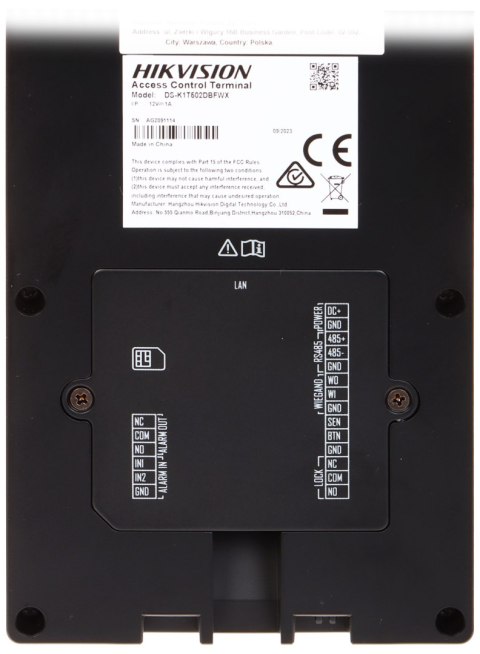 KONTROLER DOSTĘPU + RFID DS-K1T502DBFWX-C Hikvision KONTROLER DOSTĘPU + RFID DS-K1T502DBFWX-C Hikvision