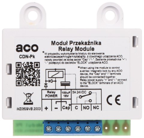MODUŁ PRZEKAŹNIKOWY CDN-PK ACO MODUŁ PRZEKAŹNIKOWY CDN-PK ACO