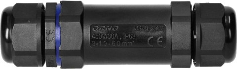 Konektor Mufa kablowa prosta IP68, M25, 3x6mm², 450V/30A OR-AE-13603