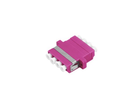 Adapter światłowodowy multimodowy OM4 LC quad ALANTEC