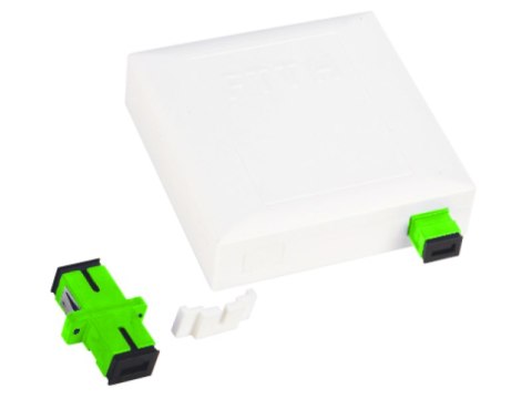 Gniazdo naścienne FTTH 2C (2xSC simplex / 2xLC duplex) bez adapterów ALANTEC