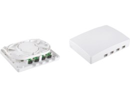 Gniazdo naścienne FTTH 4C (4xSC simplex / 4xLC duplex) bez adapterów ALANTEC