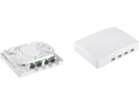 Gniazdo naścienne FTTH 4C (4xSC simplex / 4xLC duplex) bez adapterów ALANTEC