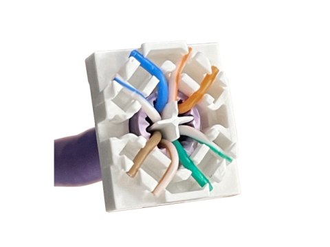 Moduł keystone RJ45 beznarzędziowy STP kat.6A PoE+ ALANTEC Plus - badanie jakości INTERTEK (USA) - PODWYŻSZONE PARAMETRY TRANSMI