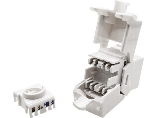 Moduł keystone RJ45 beznarzędziowy UTP kat.5e, SLIM, kolor biały ALANTEC