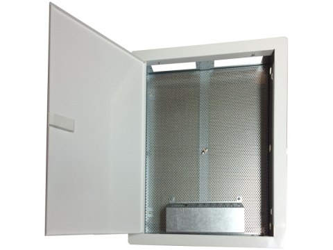 Obudowa / szafka lokalowa, multimedialna 500x350x90, podtynkowa, drzwi perforowane, 1 x gn. elektryczne, 14 x gn. Keystone ALANT Obudowa / szafka lokalowa, multimedialna 500x350x90, podtynkowa, drzwi perforowane, 1 x gn. elektryczne, 14 x gn. Keystone ALANT