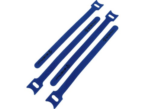 Opaska rzepowa do kabli z oczkiem, długość 200mm, szer.12 mm, niebieski (opak. 10 szt.) ALANTEC