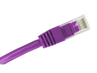 Patch-cord ALANTEC kat.6A U/UTP fioletowy 1m LSOH