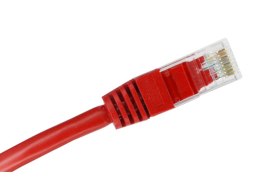 Patch-cord U/UTP kat.6A LSOH 0.25m czerwony ALANTEC