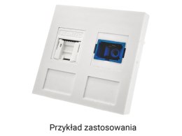 Adapter 45x45 2xRJ45 (płaski) ALANTEC