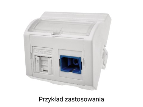 Adapter 45x45 2xRJ45 (wypukły kątowy) ALANTEC