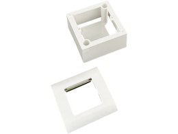 Puszka + support (metalowy) + ramka 45x45 (komplet 1M) ALANTEC