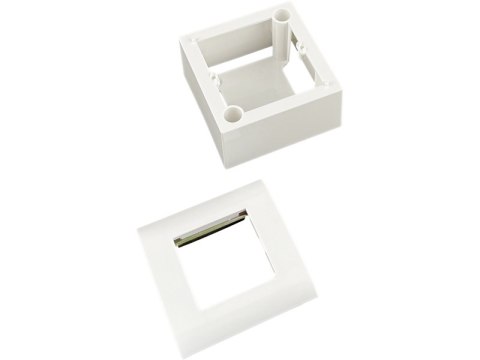 Puszka + support (metalowy) + ramka 45x45 (komplet 1M) ALANTEC