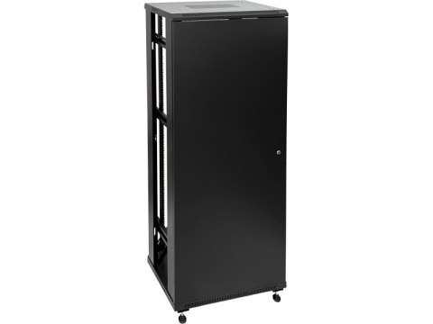 Szafa teleinformatyczna 19" 42U 800x800, drzwi przednie szklane, drzwi tylne stalowe pełne, zamek, 4 belki nośne, 4 regulowane s Szafa teleinformatyczna 19" 42U 800x800, drzwi przednie szklane, drzwi tylne stalowe pełne, zamek, 4 belki nośne, 4 regulowane s