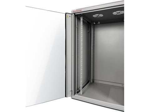 Szafa wisząca 19" 18U 600x600, niedzielona, drzwi szklane jednoskrzydłowe, tył osłona pełna, osłony boczne zamykane na klucz, ko Szafa wisząca 19" 18U 600x600, niedzielona, drzwi szklane jednoskrzydłowe, tył osłona pełna, osłony boczne zamykane na klucz, ko