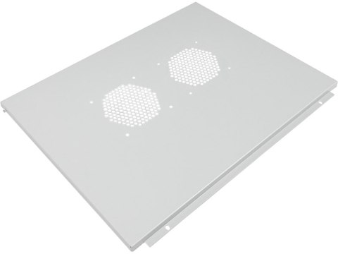 Szafa wisząca 19" 9U 600x600, niedzielona, drzwi szklane jednoskrzydłowe, tył osłona pełna, osłony boczne ruchome perforowane, k