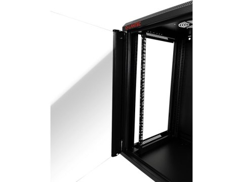 Szafka rack wisząca 19" 12U 600x450, niedzielona, drzwi szklane jednoskrzydłowe, tył osłona pełna, osłony boczne zamykane na klu Szafka rack wisząca 19" 12U 600x450, niedzielona, drzwi szklane jednoskrzydłowe, tył osłona pełna, osłony boczne zamykane na klu