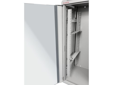 Szafka rack wisząca 19" 15U 600x450, niedzielona, drzwi szklane jednoskrzydłowe, tył osłona pełna, osłony boczne zamykane na klu Szafka rack wisząca 19" 15U 600x450, niedzielona, drzwi szklane jednoskrzydłowe, tył osłona pełna, osłony boczne zamykane na klu