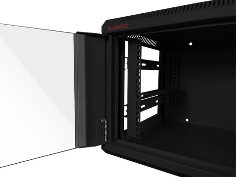 Szafka rack wisząca 19" 4U 600x450, niedzielona, drzwi szklane jednoskrzydłowe, tył osłona pełna, osłony boczne zamykane na kluc Szafka rack wisząca 19" 4U 600x450, niedzielona, drzwi szklane jednoskrzydłowe, tył osłona pełna, osłony boczne zamykane na kluc