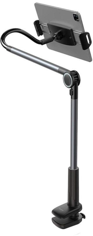 Uchwyt Baseus Otaku na telefon, tablet, obrotowy, regulowany, mocowany do blatu - szary