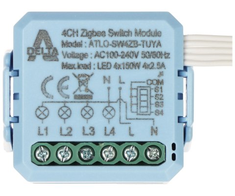 INTELIGENTNY PRZEŁĄCZNIK ATLO-SW4ZB-TUYA ZigBee, Tuya Smart INTELIGENTNY PRZEŁĄCZNIK ATLO-SW4ZB-TUYA ZigBee, Tuya Smart