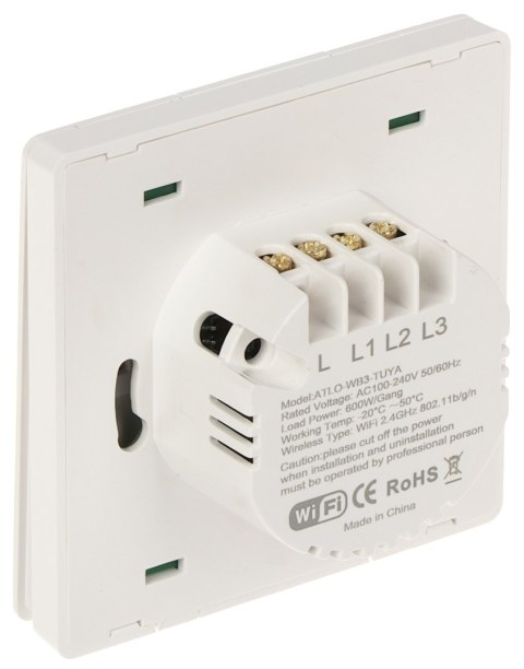POTRÓJNY INTELIGENTNY PRZEŁĄCZNIK ŚWIATŁA ATLO-WB3/K-TUYA Wi-Fi, Tuya Smart