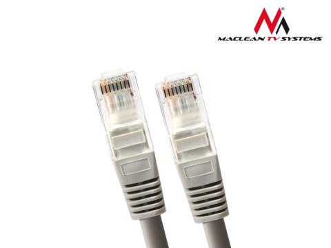 MCTV-650 Przewód, kabel patchcord UTP 5e wtyk-wtyk 20 m szary Maclean MCTV-650 Przewód, kabel patchcord UTP 5e wtyk-wtyk 20 m szary Maclean