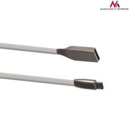 MCTV-833W 44806 Kabel USB AM micro płaski nieplączący 1m biały metal