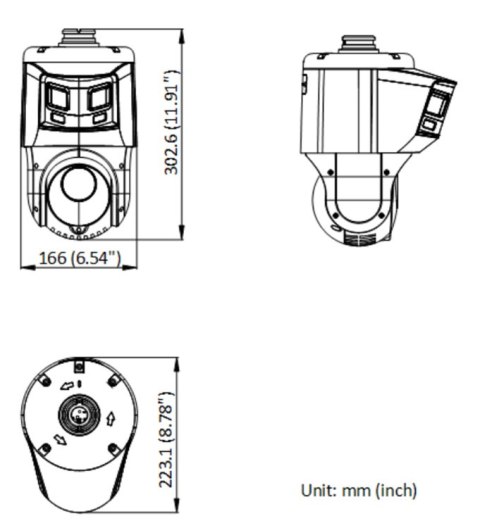 KAMERA IP SZYBKOOBROTOWA DS-2SE4C225MWG-E/26(F0) TandemVu ColorVu - 1080p 4.8 ... 120 mm Hikvision