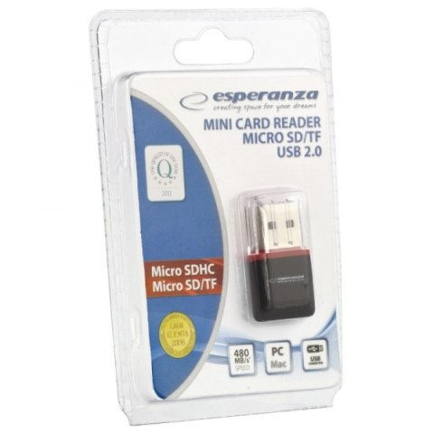 EA134K Czytnik kart micro SD USB czarny Esperanza EA134K Czytnik kart micro SD USB czarny Esperanza