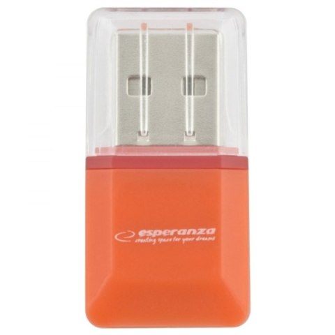 EA134O Czytnik kart micro SD USB pomarańczowy Esperanza EA134O Czytnik kart micro SD USB pomarańczowy Esperanza