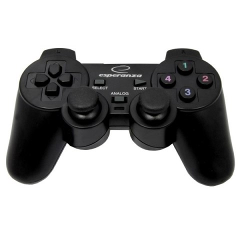 EG102 Gamepad PC USB Warrior czarny Esperanza EG102 Gamepad PC USB Warrior czarny Esperanza