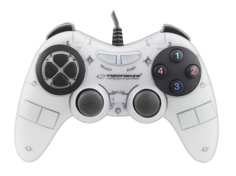 EGG105W Gamepad PC USB Fighter biały Esperanza EGG105W Gamepad PC USB Fighter biały Esperanza