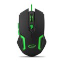 EGM205G Mysz przewodowa dla graczy 6D optyczna USB MX205 Fighter zielona