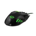 EGM401KG Mysz przewodowa dla graczy 7D optyczna USB MX401 Hawk czarno-zielona