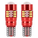 Żarówki led canbus 27smd 3014 t10e w5w white 12v 24v amio-01446