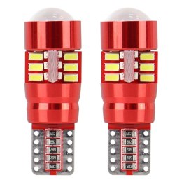 Żarówki led canbus 27smd 3014 t10e w5w white 12v 24v amio-01446