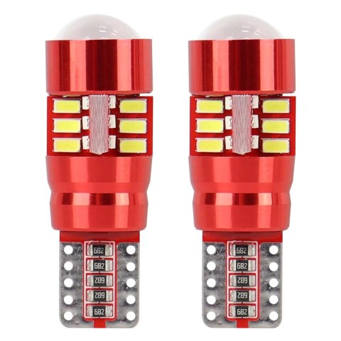 Żarówki led canbus 27smd 3014 t10e w5w white 12v 24v amio-01446 Żarówki led canbus 27smd 3014 t10e w5w white 12v 24v amio-01446