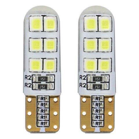 Żarówki led standard t10 w5w 12xsmd 2835 12v silikon amio-01095 Żarówki led standard t10 w5w 12xsmd 2835 12v silikon amio-01095