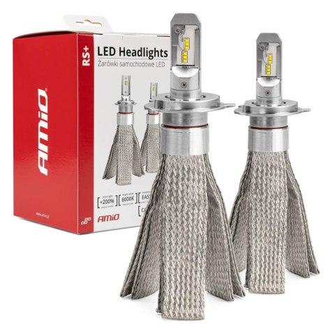 Żarówki samochodowe led seria rs+ h4 50w canbus slim amio-01082 Żarówki samochodowe led seria rs+ h4 50w canbus slim amio-01082